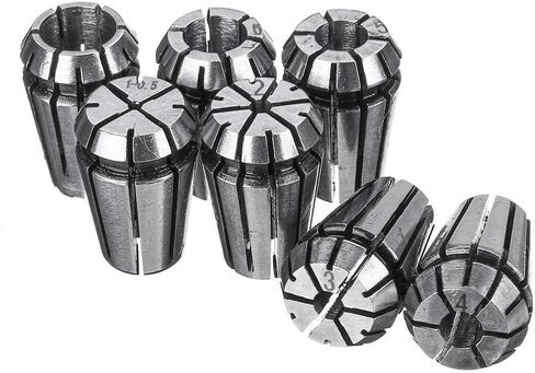 7pcs 1-7mm ER11 Spring Chuck Collet Set For CNC Milling Lathe Engraving Machine in Saudi Arabia