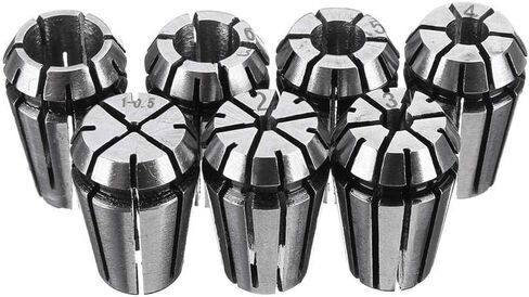 7pcs 1-7mm ER11 Spring Chuck Collet Set For CNC Milling Lathe Engraving Machine in Saudi Arabia