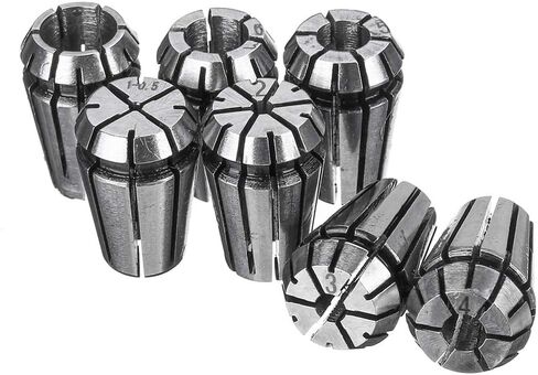 7pcs 1-7mm ER11 Spring Chuck Collet Set For CNC Milling Lathe Engraving Machine in Saudi Arabia