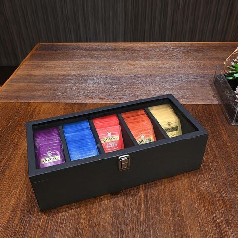 Ikee Design Wooden Collection Display Case with Hinged and Clear Glass Top, Wall Mounted 10 Slots Wood Display Storage Box for Mini Figures,Collections,Essential Oils, Oak Color in Saudi Arabia