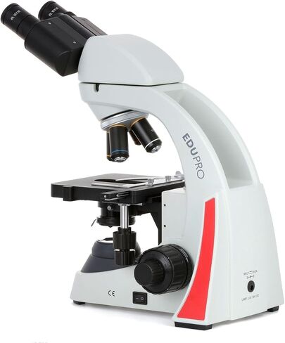AMSCOPE EDU550 Series مجهر مركب Edupro المجهر W/ 1000x التكبير ، LED Illuminator ، و 2 طبقات ميكانيكية in Saudi Arabia