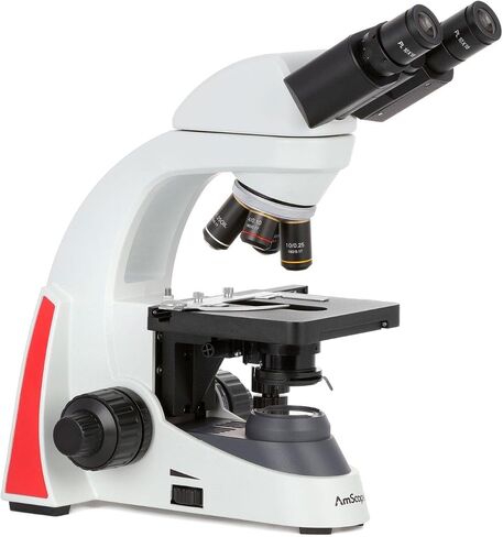AMSCOPE EDU550 Series مجهر مركب Edupro المجهر W/ 1000x التكبير ، LED Illuminator ، و 2 طبقات ميكانيكية in Saudi Arabia