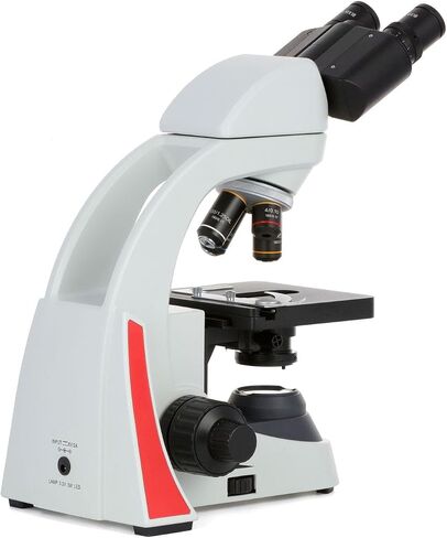 AMSCOPE EDU550 Series مجهر مركب Edupro المجهر W/ 1000x التكبير ، LED Illuminator ، و 2 طبقات ميكانيكية in Saudi Arabia