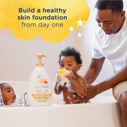 Baby Dove Sensitive Skin Care Baby Wash Fragrance Free Moisture For Baby Bath Time Fragrance Free and Hypoallergenic, Washes Away Bacteria 34 oz in Kuwait
