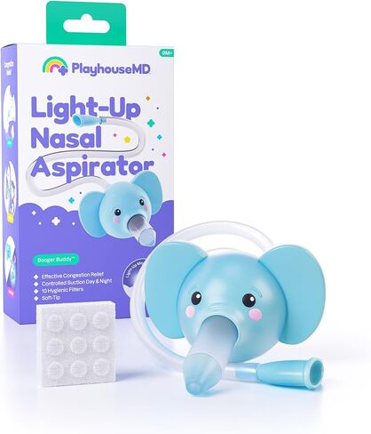 Booger Buddy Nasal Asportor ، Elephant - مع ضوء LED للأطفال والأطفال الصغار - مزيل Snot الخالي in Kuwait