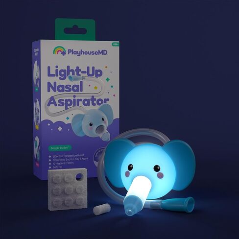 Booger Buddy Nasal Asportor ، Elephant - مع ضوء LED للأطفال والأطفال الصغار - مزيل Snot الخالي in Kuwait