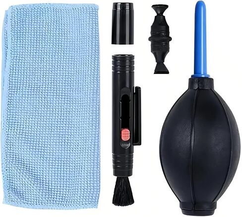 Camera Lens Cleaning Kit, 3-in-1 Electronics Cleaning Tools: Air Blower Duster, Microfiber Cleaning Cloth & Soft Brush Pen for Camera, Lenses, Glasses, Phone Screen, Computer Monitor (Scratch-Free) in Saudi Arabia