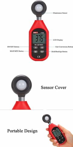 UT383 الرقمية Mini Lux Light Meters معدات الاختبار البيئي من النوع المحمولة Lux Meter in Saudi Arabia