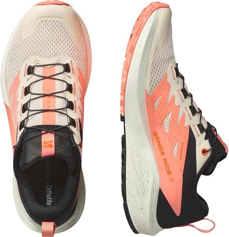 Salomon Women's Sense Ride 5 Hiking Shoe, Lily Pad/Metal/Green Ash, 6 in Saudi Arabia