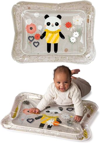 TAF Toys Tummy Time Mater Mate للأطفال - تحفيز حصيرة ماء الأطفال ، حصيرة حسية للوقت مع ألعاب عائمة - حصيرة وقت البطن ، حصيرة مياه مميزة للأطفال ، ألعاب الرضع (باندا بلوم) in Kuwait