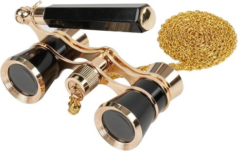 3X25 Opera Glasses Binoculars Compact with Adjustable Handle & Chain, Portable Vintage Theater Glasses Mini Binoculars for Adults Women Kids for Music Concerts Opera Houses Cinema（White） in Saudi Arabia