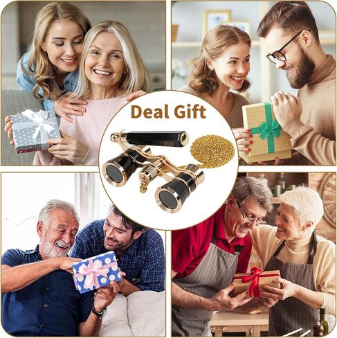 3X25 Opera Glasses Binoculars Compact with Adjustable Handle & Chain, Portable Vintage Theater Glasses Mini Binoculars for Adults Women Kids for Music Concerts Opera Houses Cinema（White） in Saudi Arabia