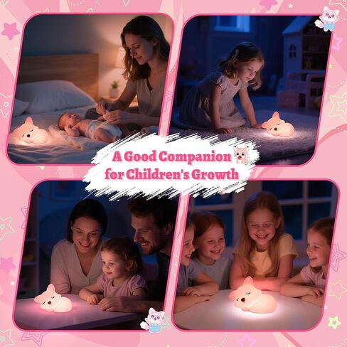 هدايا لعبة Fox Fox Night Light For Girls ، مصباح فوكس فوكس اسفنجي لطيف للهدايا ابنة ، ديكور قابلة لإعادة الشحن للحيوانات الليلية ، هدية عيد ميلاد حلوة للأطفال in Kuwait