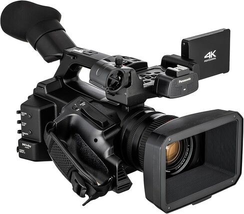 Panasonic AG-CX370 UHD 4K Pro Live Streaming Camcorder with NDI HX2 and Auto-Tracking + 2x 64GB UHS-II SDXC Memory Card + 2X Professional Telephoto Lens - 67mm + LARK M2 DUO 2-Person Microphone + More in Saudi Arabia