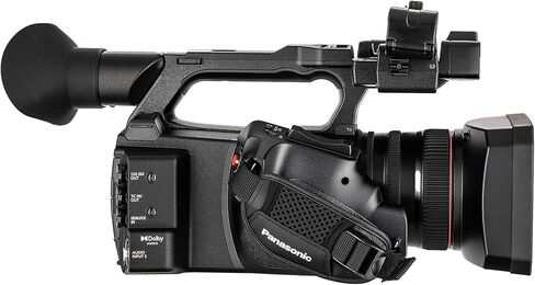 Panasonic AG-CX370 UHD 4K Pro Live Streaming Camcorder with NDI HX2 and Auto-Tracking + 2x 64GB UHS-II SDXC Memory Card + 2X Professional Telephoto Lens - 67mm + LARK M2 DUO 2-Person Microphone + More in Saudi Arabia