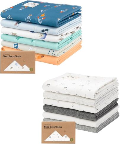 Keababies burp cloths طفلة ، فتى - 6 عبوات من الملابس الكبيرة ، وملابس تجشير كبيرة فائقة للرضع للأطفال ، وقطعة قماش من القطن الناعمة والفخمة ، والبصق على خشب التجشؤ ، وملابس التجشؤ حديثي الولادة in Kuwait