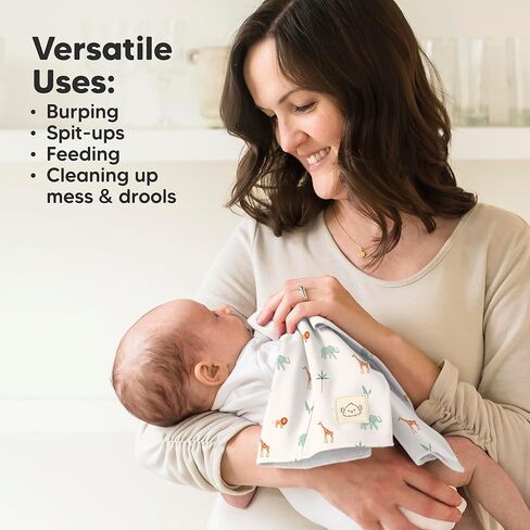 Keababies burp cloths طفلة ، فتى - 6 عبوات من الملابس الكبيرة ، وملابس تجشير كبيرة فائقة للرضع للأطفال ، وقطعة قماش من القطن الناعمة والفخمة ، والبصق على خشب التجشؤ ، وملابس التجشؤ حديثي الولادة in Kuwait