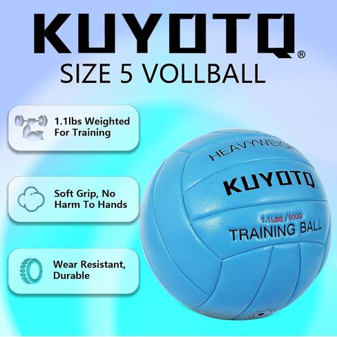KUYOTQ 1.1 رطل الكرة الطائرة الثقيلة مرجحة - خدمة مدرب STERTER STETREBLAY TRANK EDALE SIDE SIZE 5 CORPONET LEATHY - قبضة ناعمة ، متينة (انحراف) in Saudi Arabia