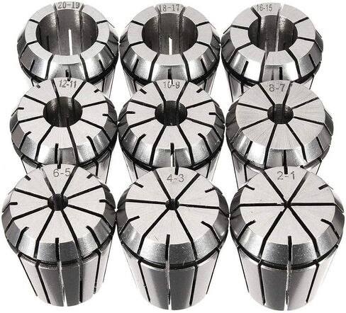 9pcs 2-20mm ER32 Precision Spring Collet لأداة مخرطة طحن CNC in Saudi Arabia