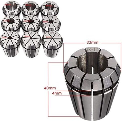 9pcs 2-20mm ER32 Precision Spring Collet لأداة مخرطة طحن CNC in Saudi Arabia
