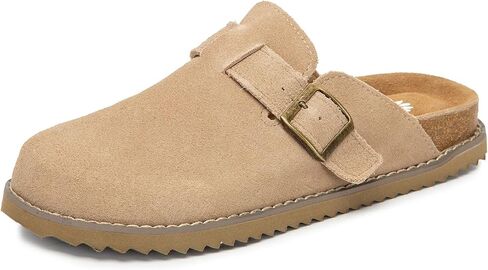 Yellow Box Women's Maible Clog, Round Toe, 0.5 Inch Heel, 1.25 Inch Platform Leather Clog Shoe in Saudi Arabia