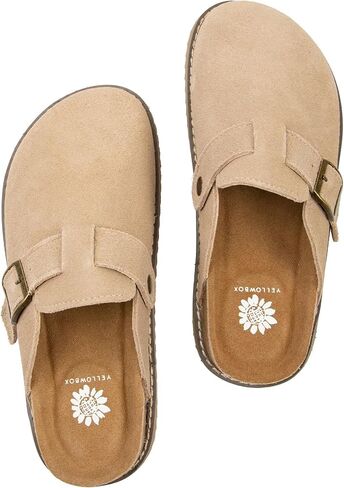 Yellow Box Women's Maible Clog, Round Toe, 0.5 Inch Heel, 1.25 Inch Platform Leather Clog Shoe in Saudi Arabia