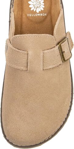 Yellow Box Women's Maible Clog, Round Toe, 0.5 Inch Heel, 1.25 Inch Platform Leather Clog Shoe in Saudi Arabia