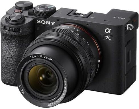 Sony Alpha 7C II Mirrorless Full-Frame Interchangeable Lens Camera - Silver with 28-60mm Lens (ILCE-7CM2L/S) + 64GB Card + Filter Kit + Bag + 3 x NP-FZ100 Compatible Battery + More in Saudi Arabia