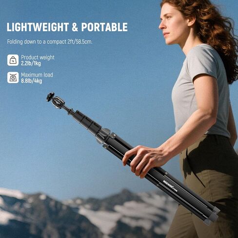 Neewer Photography Light Stand 1.8-6.6ft/56-200cm مع رأس الكرة 1/4 "المسمار ، Max Load 8.8lb/4kg STUTION STUDIO STUDIO TRIPOD ، حامل فيديو للهاتف لكاميرا STOFBOX SOFTBOX in Saudi Arabia