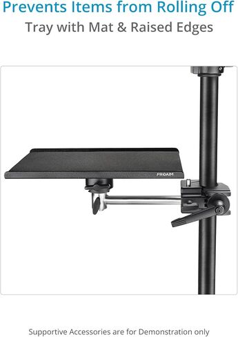 PROAIM Utility Tray with Arm & Clamp. Easy Mounting on Light Stands, C-Stands, Camera Cart and Tripods. Payload up to 5kg/11lb. Mounts on 1-2'' Tube in Saudi Arabia