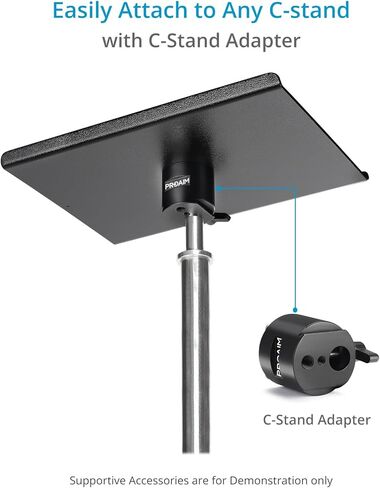 PROAIM Utility Tray with Arm & Clamp. Easy Mounting on Light Stands, C-Stands, Camera Cart and Tripods. Payload up to 5kg/11lb. Mounts on 1-2'' Tube in Saudi Arabia