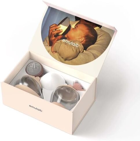 Baby Bottle Starter Kit Includes 2 Bottles 2 Nipples 2 Caps 2 Lids 2 Responsive Flow Valves, Cleaning Brush - Medium - Shape 3-RFV in Kuwait