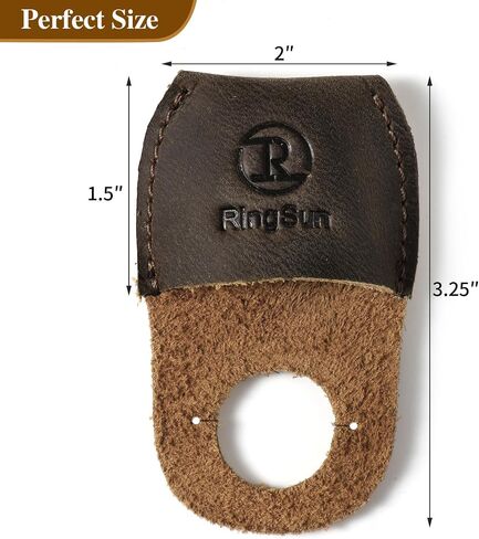 Ringsun Thumb Guard Wood Carving Tools, Leather Finger Protector, Handmade Carpenter Working Carving Kit Accessories Brown RS40 in Kuwait
