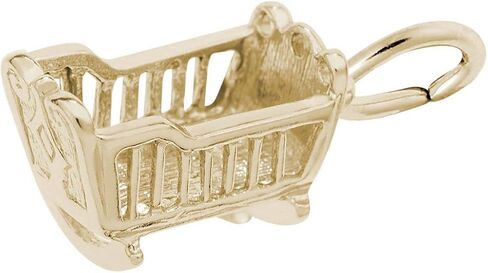 Rembrandt Baby Cradle Charm - Metal - 14K Yellow Gold in Saudi Arabia