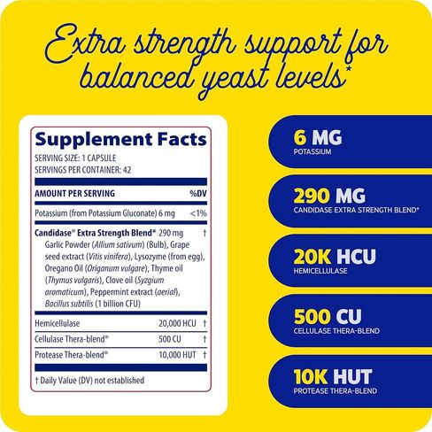 Enzymedica, Candidase Extra Strength، يدعم مستويات الأمعاء المتوازنة، 42 كبسولة (FFP) in Saudi Arabia