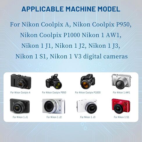 2 حزمة EN-EL20 EN-EL20A بطارية مع شاحن متوافق مع Nikon Coolpix P1000 ، P950 ، DL24-500 ، Coolpix A ، 1 AW1 ، 1 J1 ، 1 J2 ، 1 J3 ، 1 S1 ، 1 V3 Camera Digital Camera in Saudi Arabia