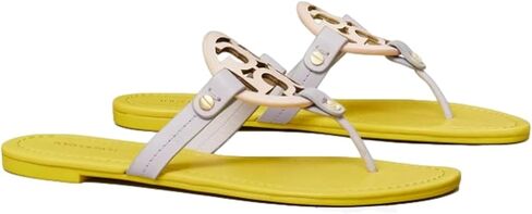 Tory Burch Womens Miller Nappa Leather Sandal Flats ، Zesty Lime (7.5) in Saudi Arabia