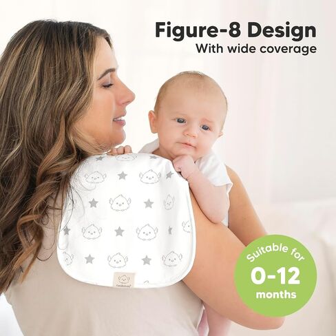 KeaBabies 6-Pack Baby Burp Cloths for Boys and Girls and 5-Pack Burp Cloths for Baby Boys and Girls - Large Burping Clothes for Newborn - Ultra Absorbent Rags for Infants, Toddlers in Saudi Arabia