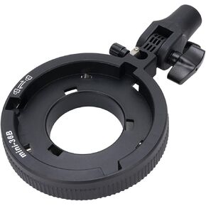 أقواس فلاش الكاميرا ، حامل محول حبل فلاش مع 180 درجة الميل واجهة حامل 0.65 بوصة لضوء LED Softbox Beauty Disk Umbrella (Black) in Kuwait