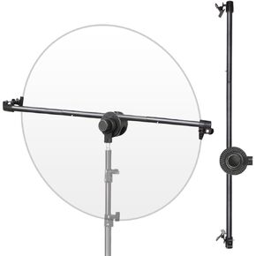 The photography reflector bracket can be extended and rotated 360 degrees with a length of 11.81-43.3 inches, suitable for photography studio products and portrait photography, with 1/4 interface in Saudi Arabia