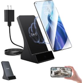 LIZVIE 1080P Hidden Camera Phone Charger, Wireless Charging Dock Spy Cam with Motion Detection, Night Vision, APP Remote Control, for Home and Office Security. in Kuwait
