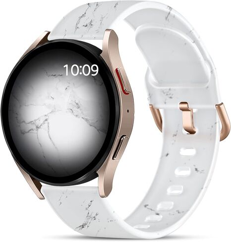 GEAK Compatible with Samsung Galaxy Watch Bands 7 6 5 4 FE/Galaxy Watch 7 6 5 4 Bands 40mm 44mm, 20mm Silicone Band for Galaxy Watch 5 pro/Watch 4 6 Classic 42mm 46mm 43mm 47mm Women Pink Flower in Saudi Arabia