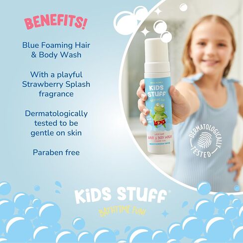 Pink Wacky Whip Foaming Hair & Body Wash with Strawberry Swirl Fragrance - Dermatologically Tested Kids Hair & Body Wash - Gently Cleanses Hair & Skin - Vegan - Cruelty Free (6.76 fl oz) in Saudi Arabia