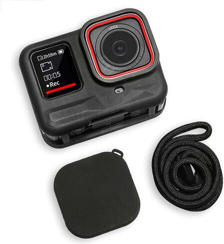 Silicone Protective Case for Insta360 Ace Pro Camera Silicone Sleeve Accessories (Black) in Saudi Arabia
