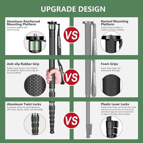 monopod monopod monopod monopod monopod monopod monopod monopod مع حقيبة تحمل مقبض عصا المشي ، لكاميل DSLR Canon Nikon Sony (Olive Green) in Saudi Arabia