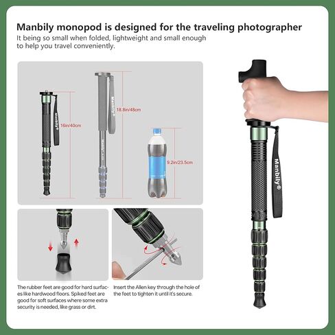 monopod monopod monopod monopod monopod monopod monopod monopod مع حقيبة تحمل مقبض عصا المشي ، لكاميل DSLR Canon Nikon Sony (Olive Green) in Saudi Arabia