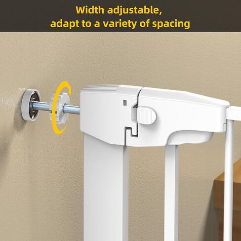 بوابة الأطفال السهلة خطوة من خلال بوابة أمان قابلة للتعديل للأطفال والحيوانات الأليفة ، مجموعة تركيب الضغط ، تشمل أكواب الحائط-29.7 إلى 32W × 30.5H بوصة ، معتمدة من CPC in Kuwait