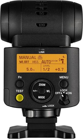 Sony HVL-F46RM Flash Wireless Flash-ضوء السرعة الخارجية مع TTL ، مزامنة عالية السرعة ، رطوبة/مقاومة للغبار ، ترتد ودوار | فلاش قوس | بطاريات 4x AA مع شاحن | طقم التنظيف in Saudi Arabia