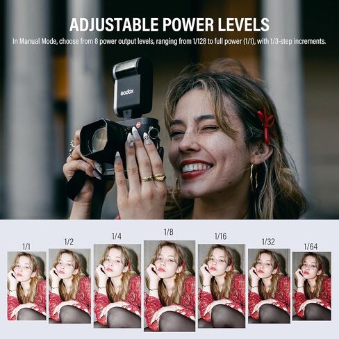 Godox IA32 Mini Flash Camera Iflash IA 32 ، Speedlite GN15 مع 8 مستويات طاقة 1/128-1/1 مضغوط وميضات حذاء محمولة ودورة يدوي لفوجي ، من أجل Nikon ، من أجل Sony (Godox IA32 Flash) in Saudi Arabia
