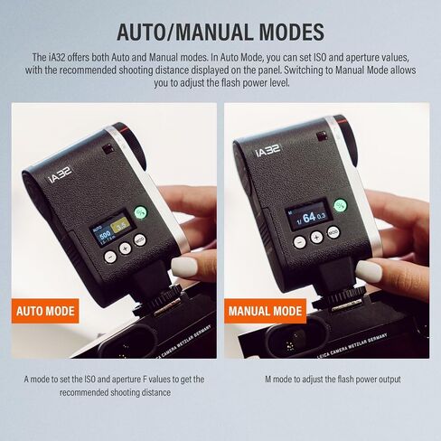 Godox IA32 Mini Flash Camera Iflash IA 32 ، Speedlite GN15 مع 8 مستويات طاقة 1/128-1/1 مضغوط وميضات حذاء محمولة ودورة يدوي لفوجي ، من أجل Nikon ، من أجل Sony (Godox IA32 Flash) in Saudi Arabia